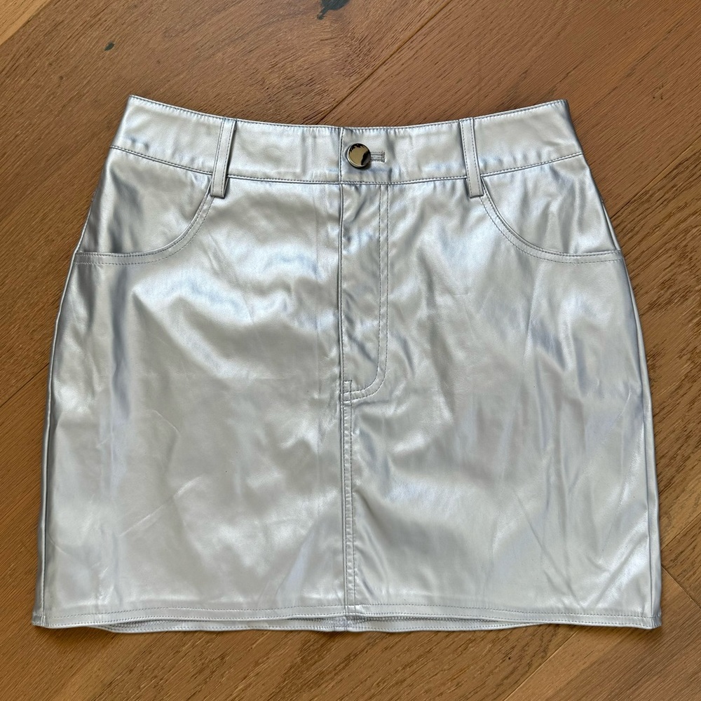 The Sei metallic mini skirt